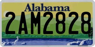 AL license plate 2AM2828