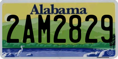 AL license plate 2AM2829