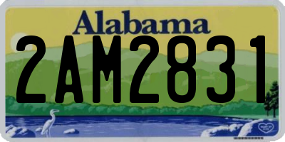 AL license plate 2AM2831