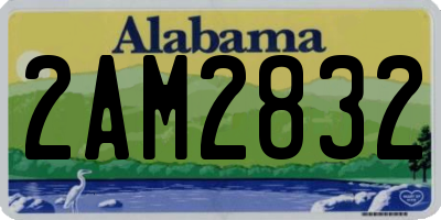 AL license plate 2AM2832