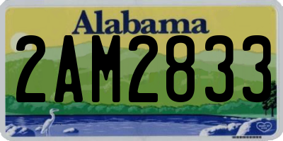 AL license plate 2AM2833