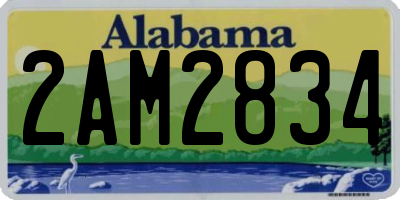 AL license plate 2AM2834