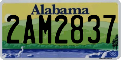 AL license plate 2AM2837