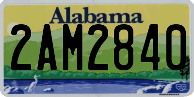 AL license plate 2AM2840