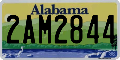 AL license plate 2AM2844