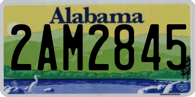 AL license plate 2AM2845