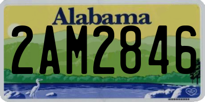 AL license plate 2AM2846