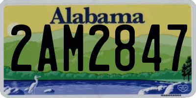 AL license plate 2AM2847