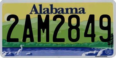 AL license plate 2AM2849