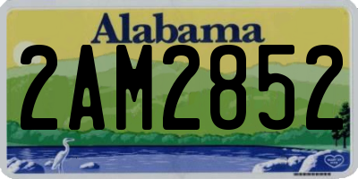 AL license plate 2AM2852