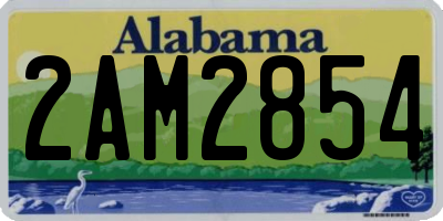 AL license plate 2AM2854