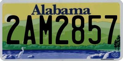 AL license plate 2AM2857