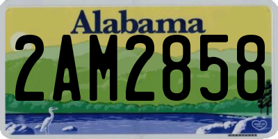 AL license plate 2AM2858