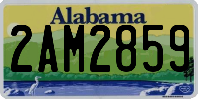 AL license plate 2AM2859