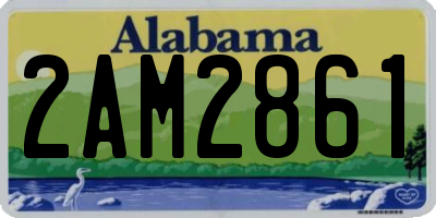 AL license plate 2AM2861