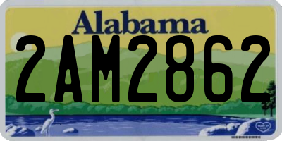 AL license plate 2AM2862