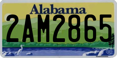 AL license plate 2AM2865