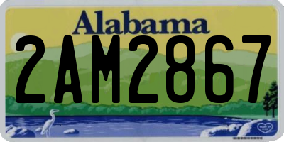 AL license plate 2AM2867