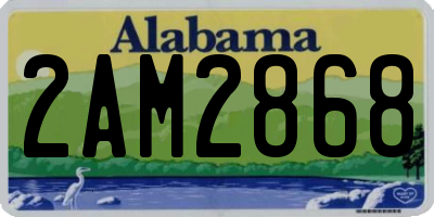 AL license plate 2AM2868