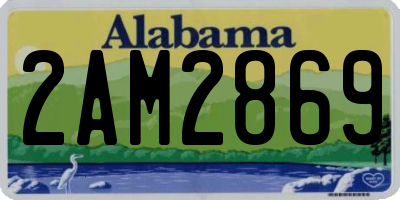 AL license plate 2AM2869