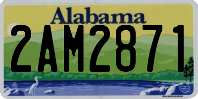 AL license plate 2AM2871