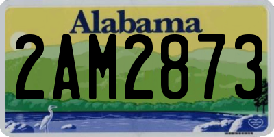 AL license plate 2AM2873