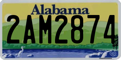 AL license plate 2AM2874