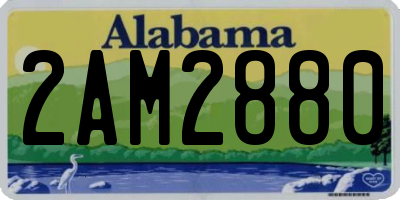 AL license plate 2AM2880