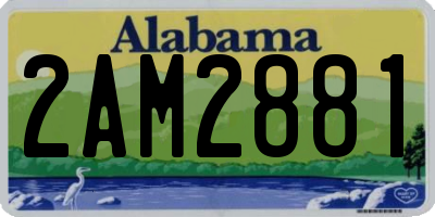 AL license plate 2AM2881
