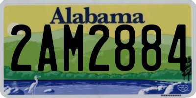 AL license plate 2AM2884