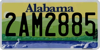 AL license plate 2AM2885