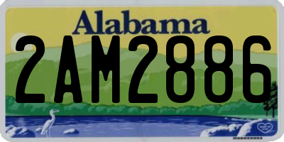 AL license plate 2AM2886