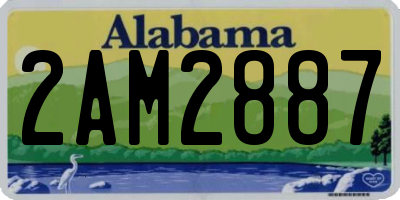 AL license plate 2AM2887