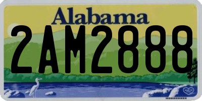 AL license plate 2AM2888
