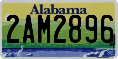 AL license plate 2AM2896