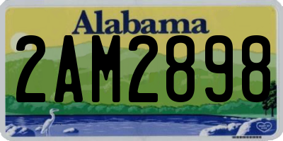 AL license plate 2AM2898