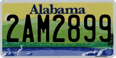AL license plate 2AM2899