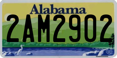 AL license plate 2AM2902