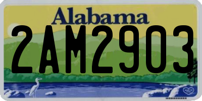 AL license plate 2AM2903