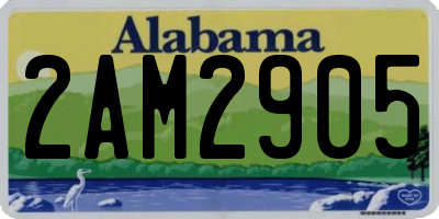 AL license plate 2AM2905