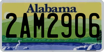 AL license plate 2AM2906