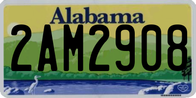 AL license plate 2AM2908