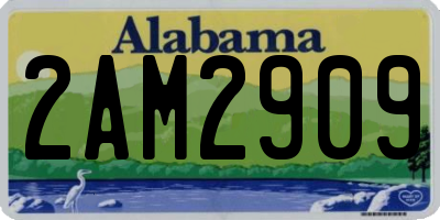 AL license plate 2AM2909