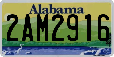 AL license plate 2AM2916