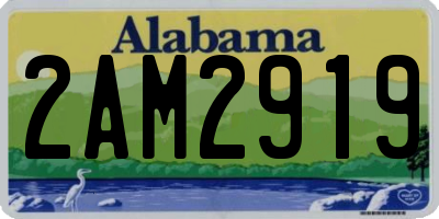 AL license plate 2AM2919