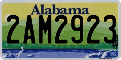 AL license plate 2AM2923
