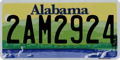 AL license plate 2AM2924