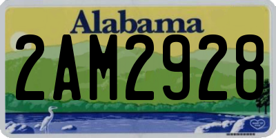 AL license plate 2AM2928