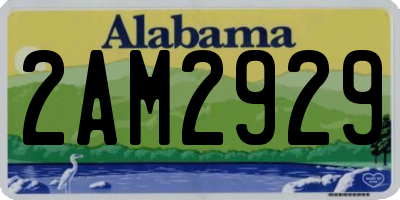 AL license plate 2AM2929