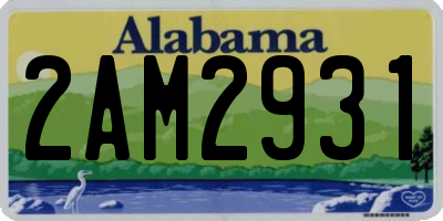 AL license plate 2AM2931